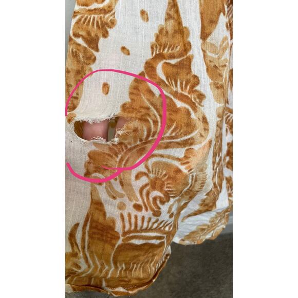 Diane Von Furstenberg Floral Silk Sleeveless Dress Yellow Cream Womens Size 4 - Picture 7 of 13